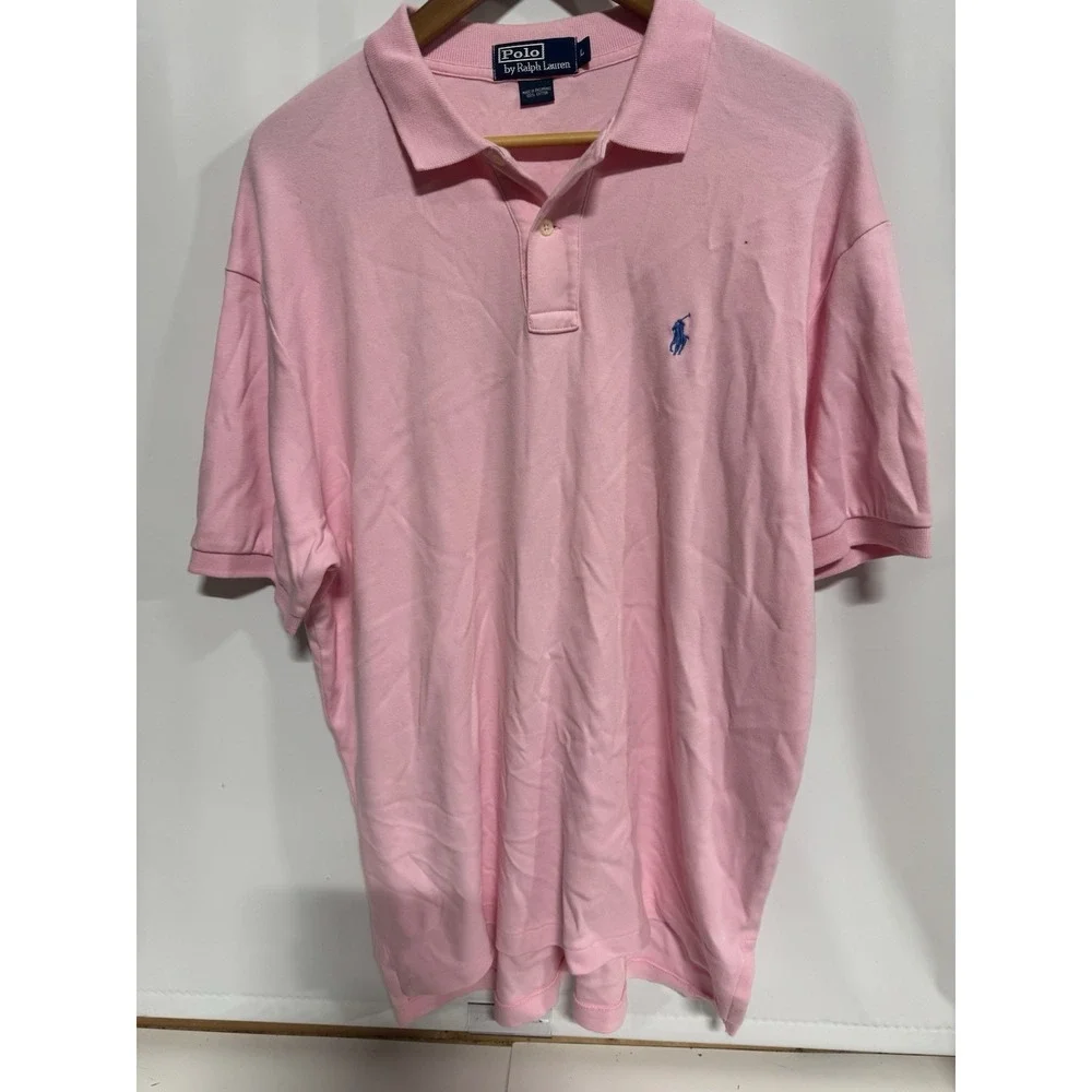 Polo Ralph Lauren Polo Shirt Mens Large  Classic Fit Blue Pony Casual Golf